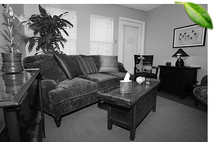 couch in counseling office
